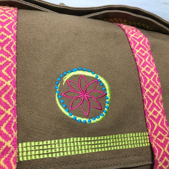 American Girl Doll Leah Clark Brown Canvas Messenger Bag Backpack Brown Canvas - Picture 2 of 16